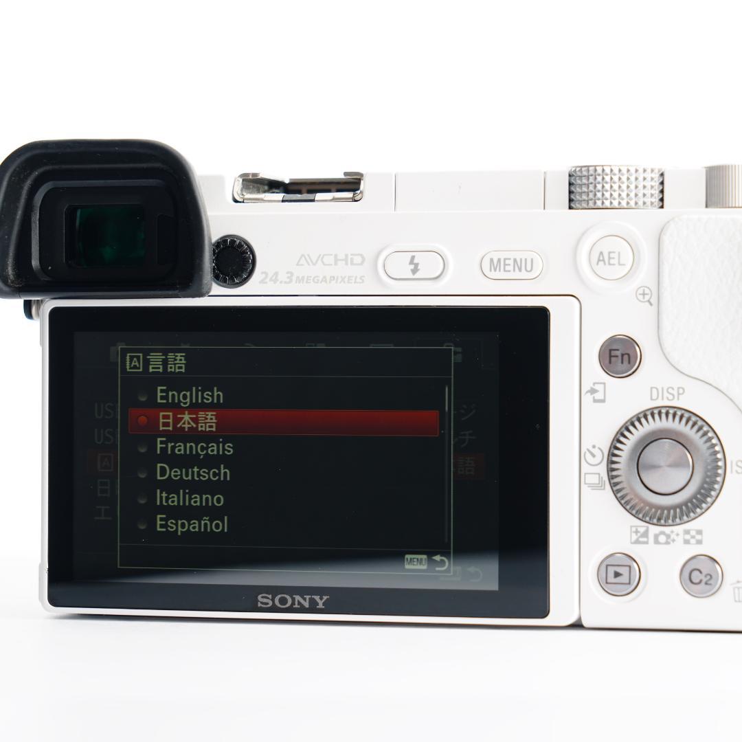 希少なホワイト/極美品α6000完全セット/制限解除済/即撮影可/初心者最適