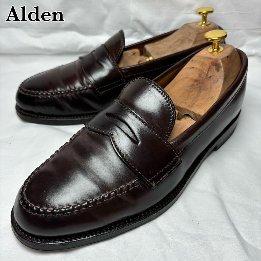 名作】Alden 986 ペニーローファー ハーフサドル コードバン - メルカリ