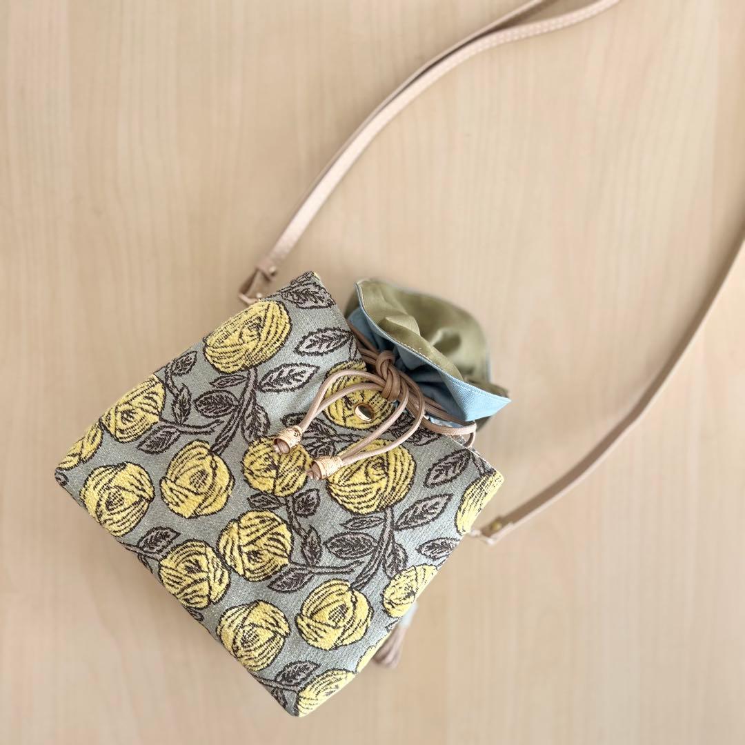 ミナペルホネンrosyあおり巾着ショルダーバッグ MM602-232 - メルカリ