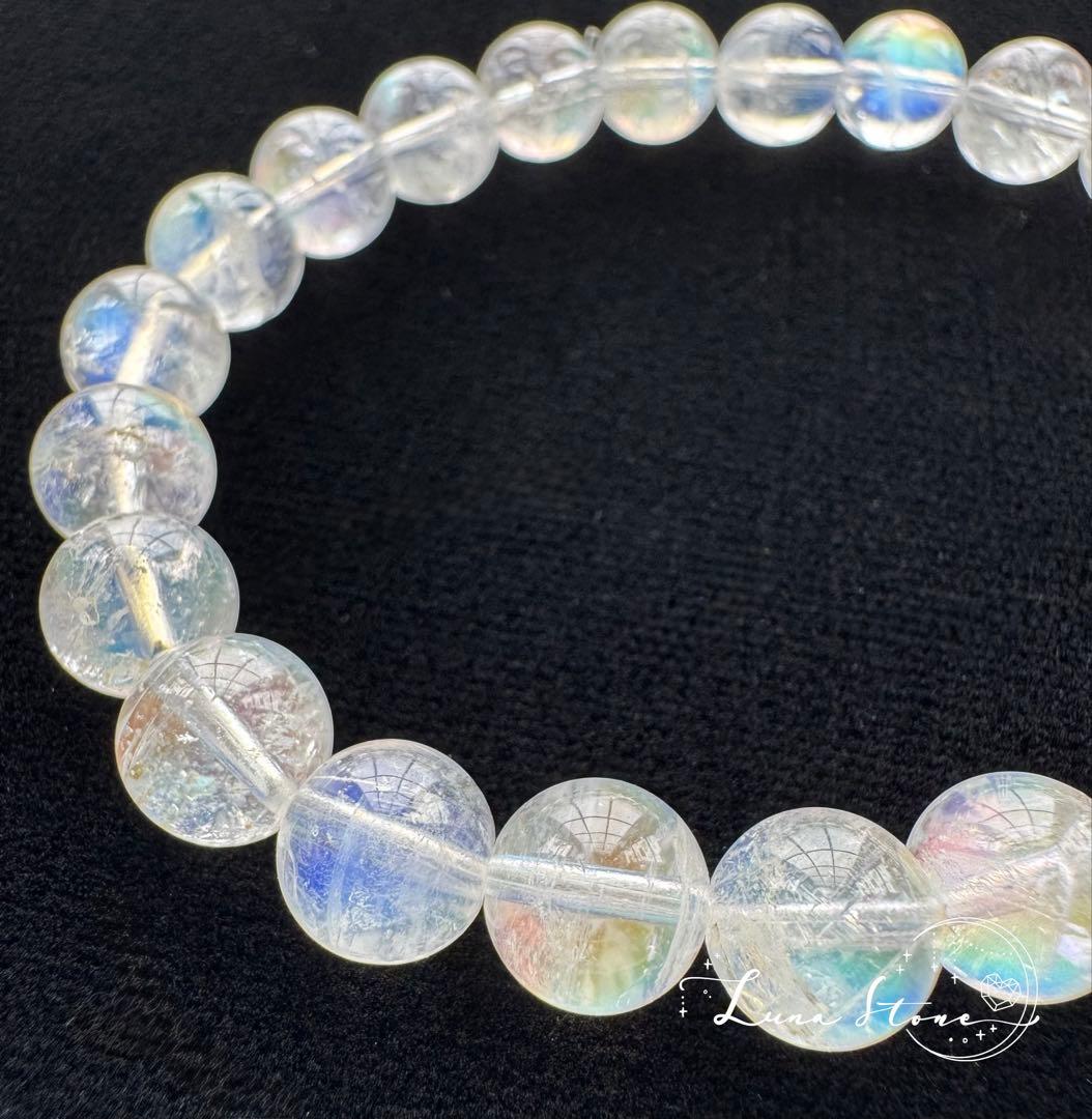 【極上マダガスカル産 レインボームーンストーン】優しい輝き 天然石 ブレスレット 極上品質 マダガスカル産 レインボームーンストーン 天然石