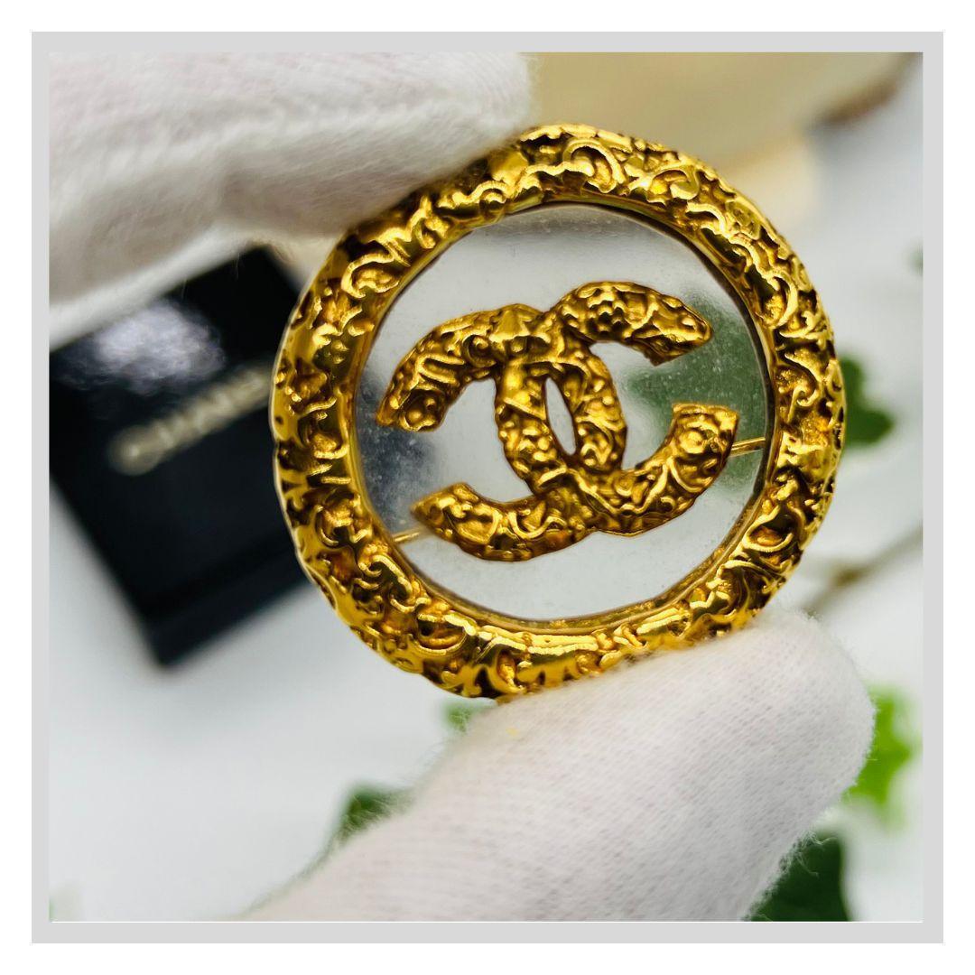 CHANEL シャネル 溶岩　ヴィンテージ ブローチ ゴールド メタル 中古・古着通販】CHANEL (シャネル) ココマーク溶岩ブローチ ゴールド