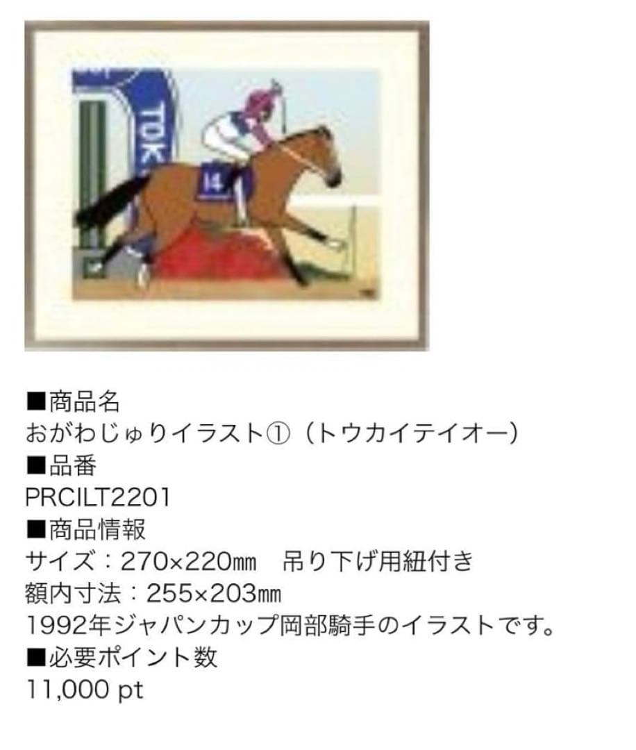 おがわじゅり イラスト ディープインパクト トウカイテイオー 2点