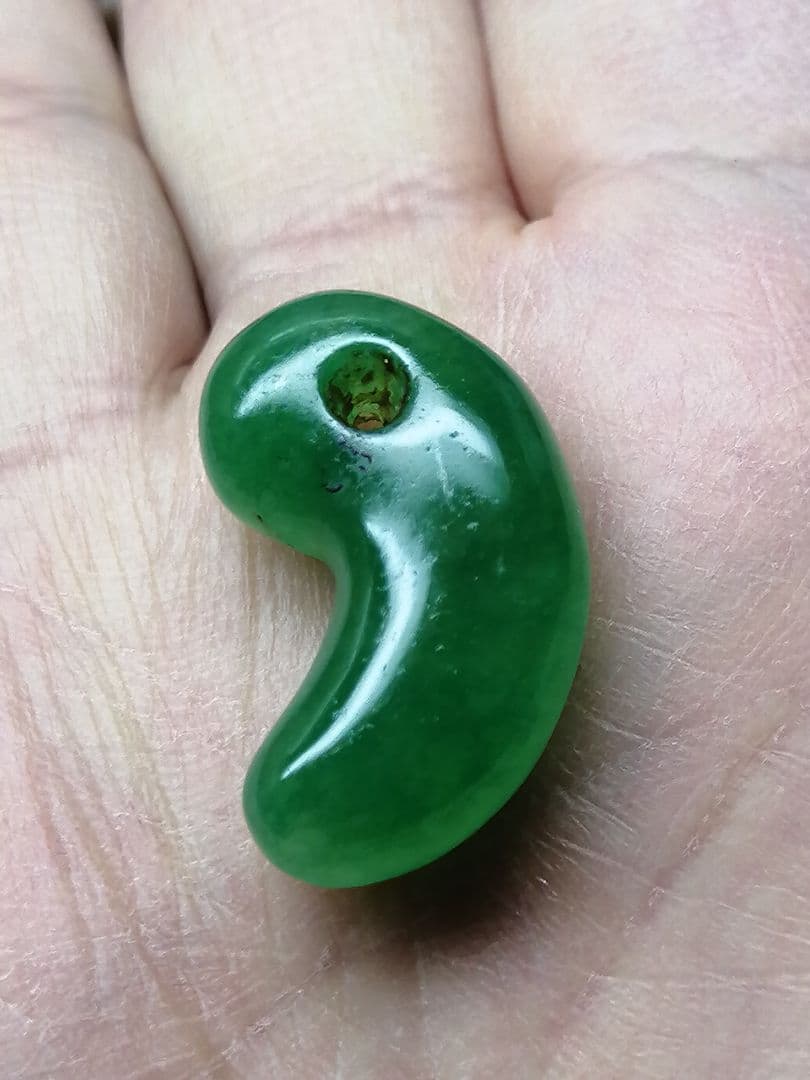 ☆【テン様専用】古墳期『琅玕翡翠勾玉』出土品。2.80cm 本物品 超ろう