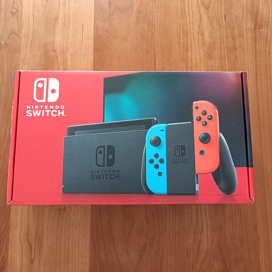 Nintendo Switch本体 青/赤Joy-Con SDカード付！ Nintendo Switch Console with Neon Blue and Red Joy-Con, 32GB