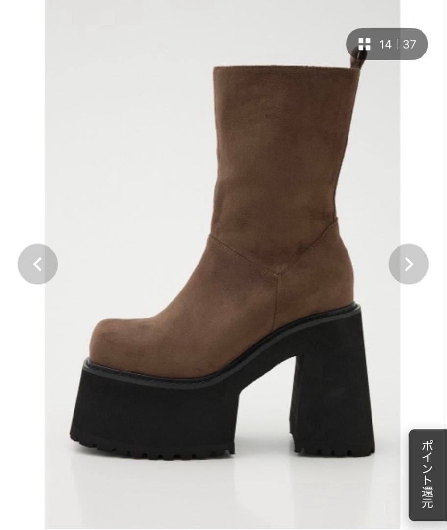 ブラウン M ボリューム チャンキーソール ミドルブーツ SLY SLY（スライ） ブーツ VOLUME CHUNKY SOLE M/BOOTS ボリューム チャン