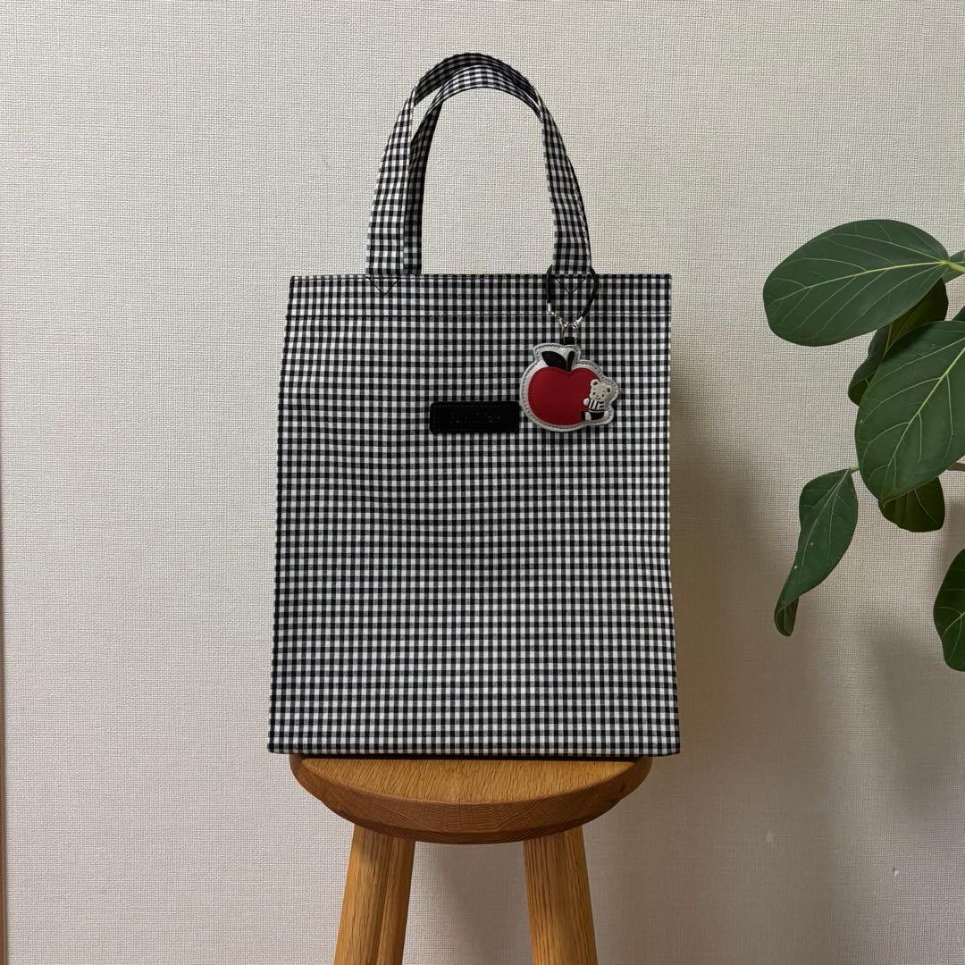 familiarファミリア ギンガムチェック柄トートバッグ - メルカリ