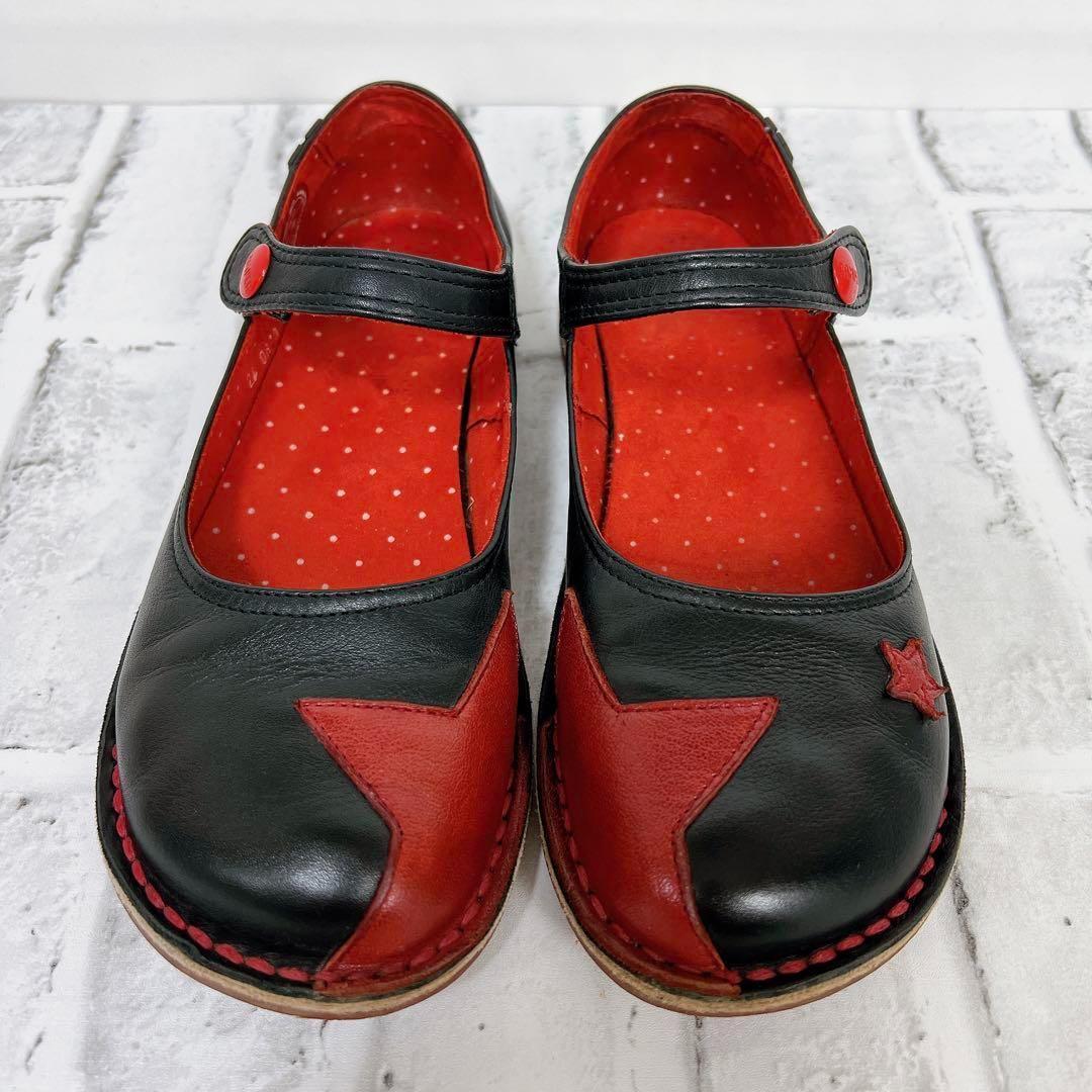 CAMPER カンペール メリージェーン レザーフラットシューズ スター 37