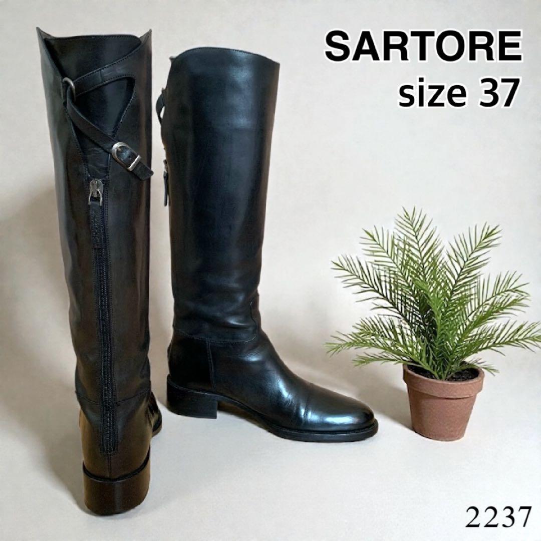 SARTORE サルトル　シングルバッグベルト　ジョッキーブーツ　ブラック SARTORE サルトル シングルバッグベルト ジョッキーブーツ ブラック