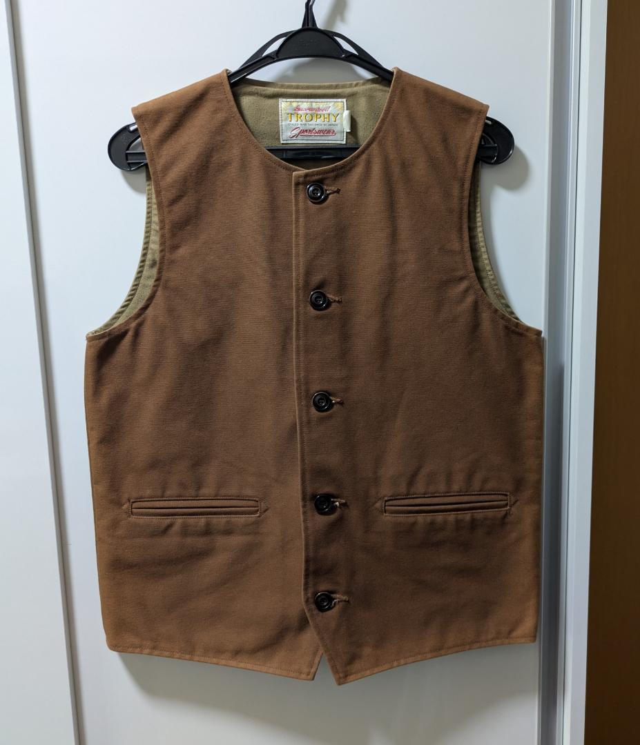 trophy clothing トロフィークロージング ベスト　ブラウン TROPHY CLOTHING（トロフィークロージング） OILED DUCK STORM VEST