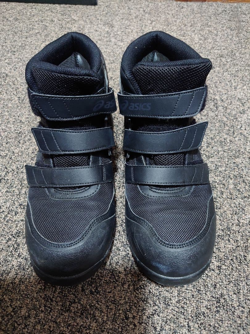 asics 安全靴 黒 ハイカット ベルクロ ウィンジョブ アシックス asics 安全靴 作業靴 CP312 ハイカット