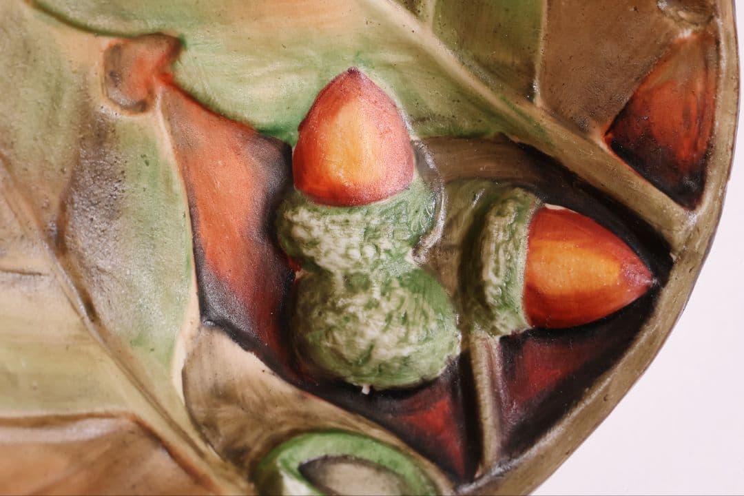 CM308】オールドノリタケ どんぐり 葉 皿 鉢 団栗 ナッツ 明治 陶磁器