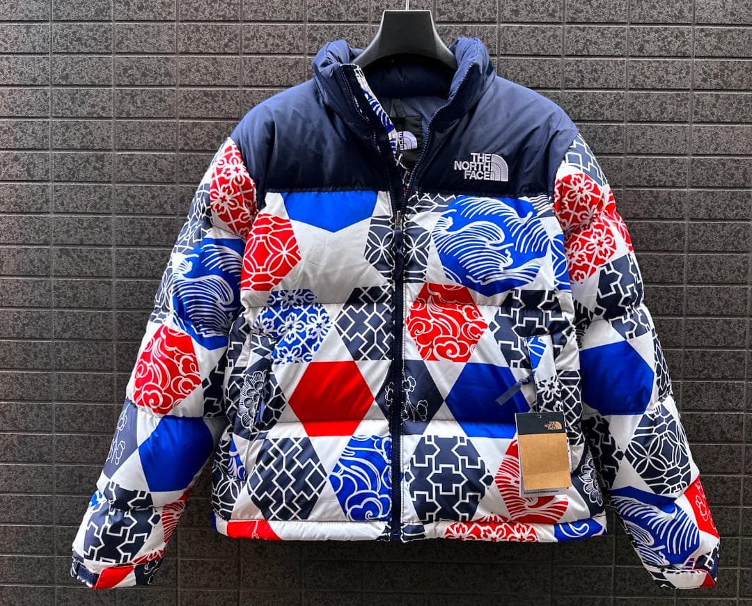 新品 L ノースフェイス Printed 1996 レトロヌプシ グースダウン