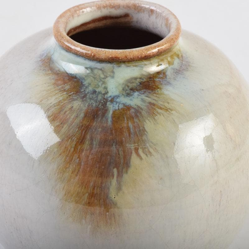 よりまき様専用 茶道具 板谷波山作 素釉 茶入 仕覆付 共箱 D 9192