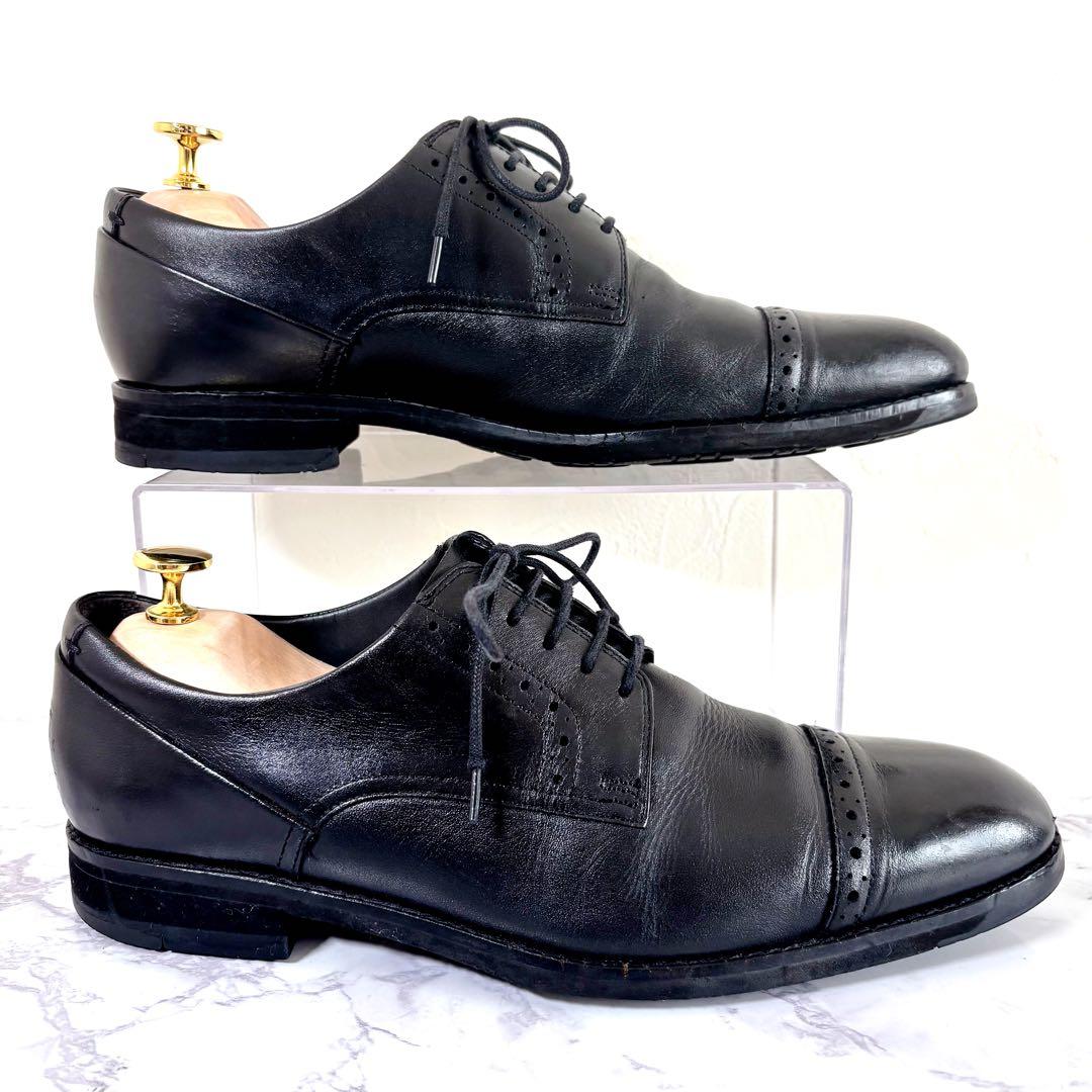 美品】アシックス ランウォーク 黒 ストレートチップ 24EEE ビジネス