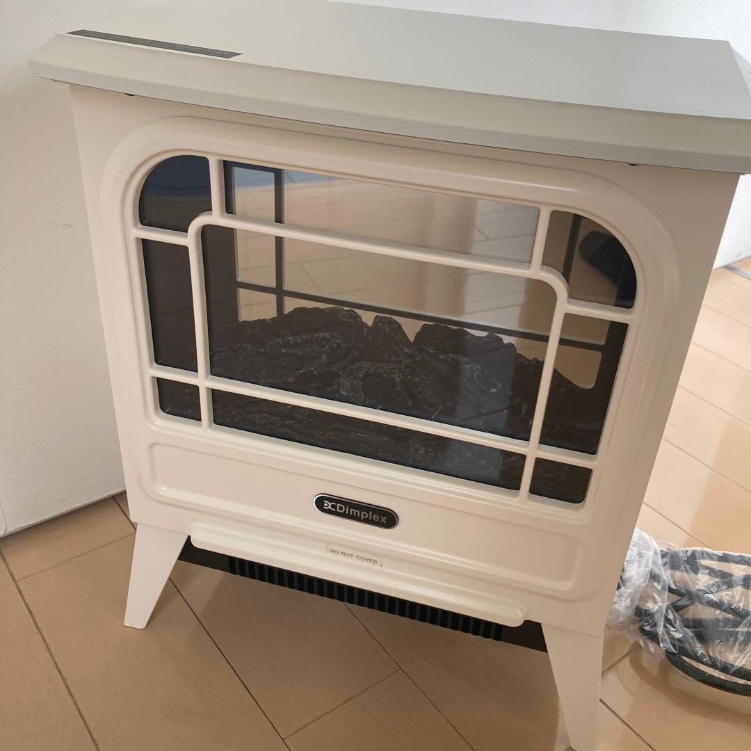 Dimplex 薪ストーブ型　電気ストーブ　ホワイト　新品未使用 ストーブ 電気 静音 LEDライト 省エネ 3畳〜8畳 リモコン付 たき火 薪