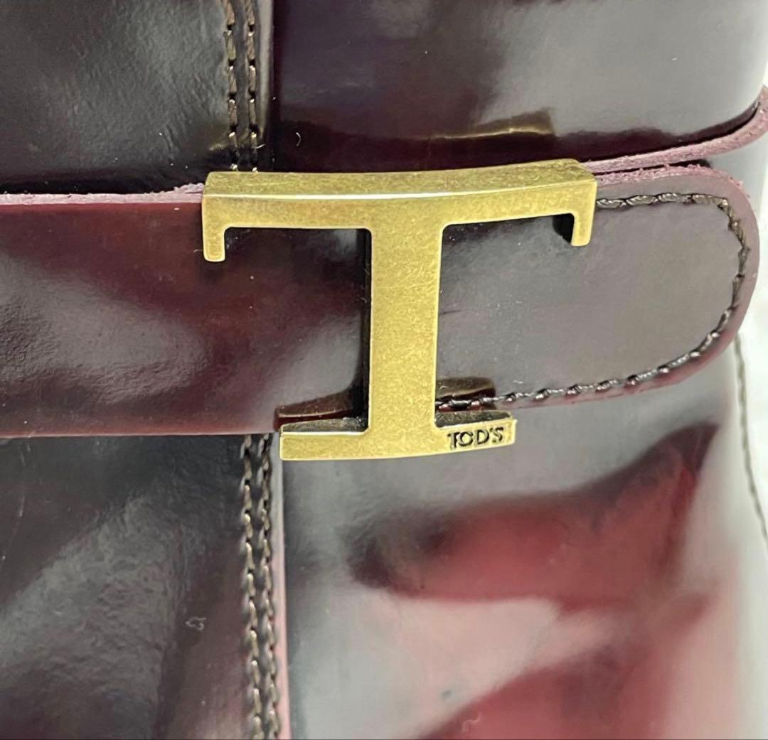 【美品】トッズ　タイムレス サイドジップブーツ　ボルドー 36.5 23.5cm