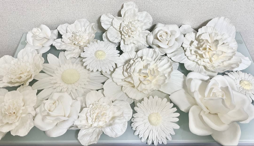 Francfranc ウォールフラワー（ホワイト）15個セット ウォールフラワーで簡単デコレーション | Francfranc（フランフラン