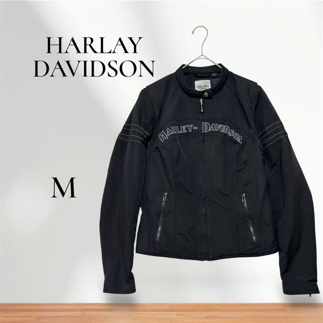 HARLEY DAVIDSON レディースジャケット M バイクジャケット　黒 Harley Davidson（ハーレー・ダビッドソン） コート アウター