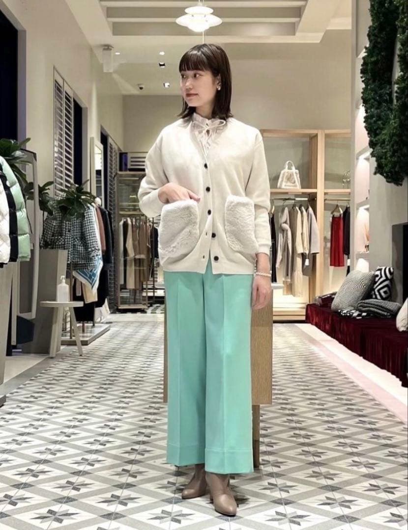 新品 Ballsey ウールポリエステルミラノリブ ファーポケット