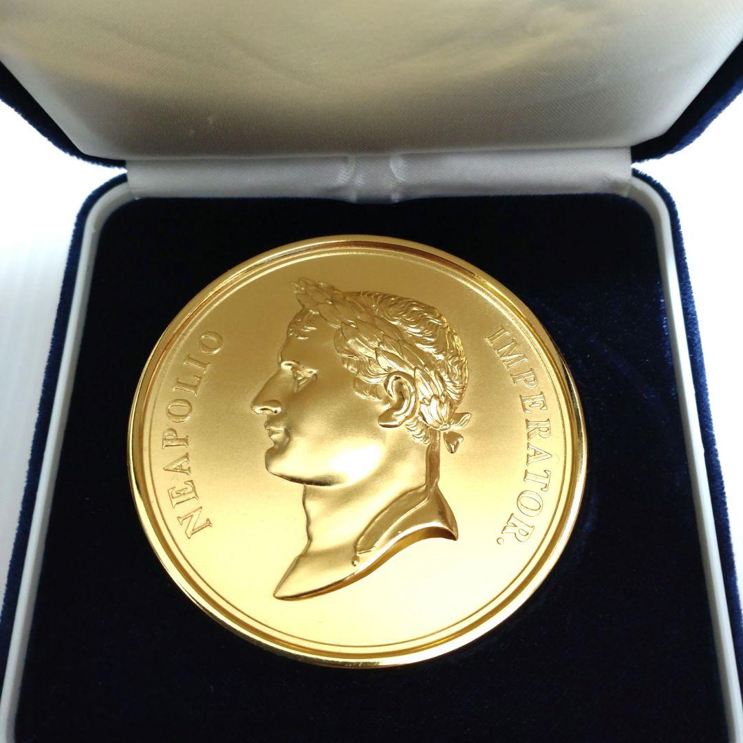 【希少】池田大作　先生　サイン入　記念　ゴールド　メダル　ナポレオン　展開催記念 希少】池田大作 先生 サイン入 記念 ゴールド メダル ナポレオン 展