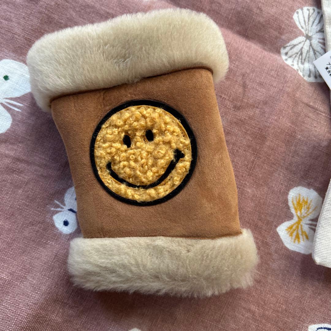 AGNELLE スエードファーアームカバー　スマイル　H.P.FRANCE