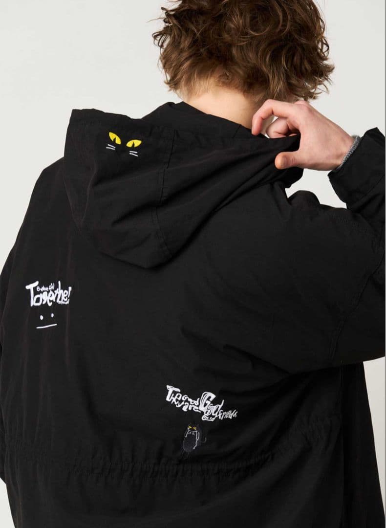 グラニフ ショートモッズコート ビューティフルシャドー Lサイズ 3WAY