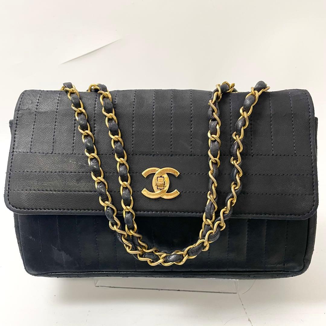 ららシャネル　マドモワゼル　ラムスキン　ターンロック　チェーンショルダー らら様専用シャネル マドモワゼル ラムスキン ターンロック チェーン