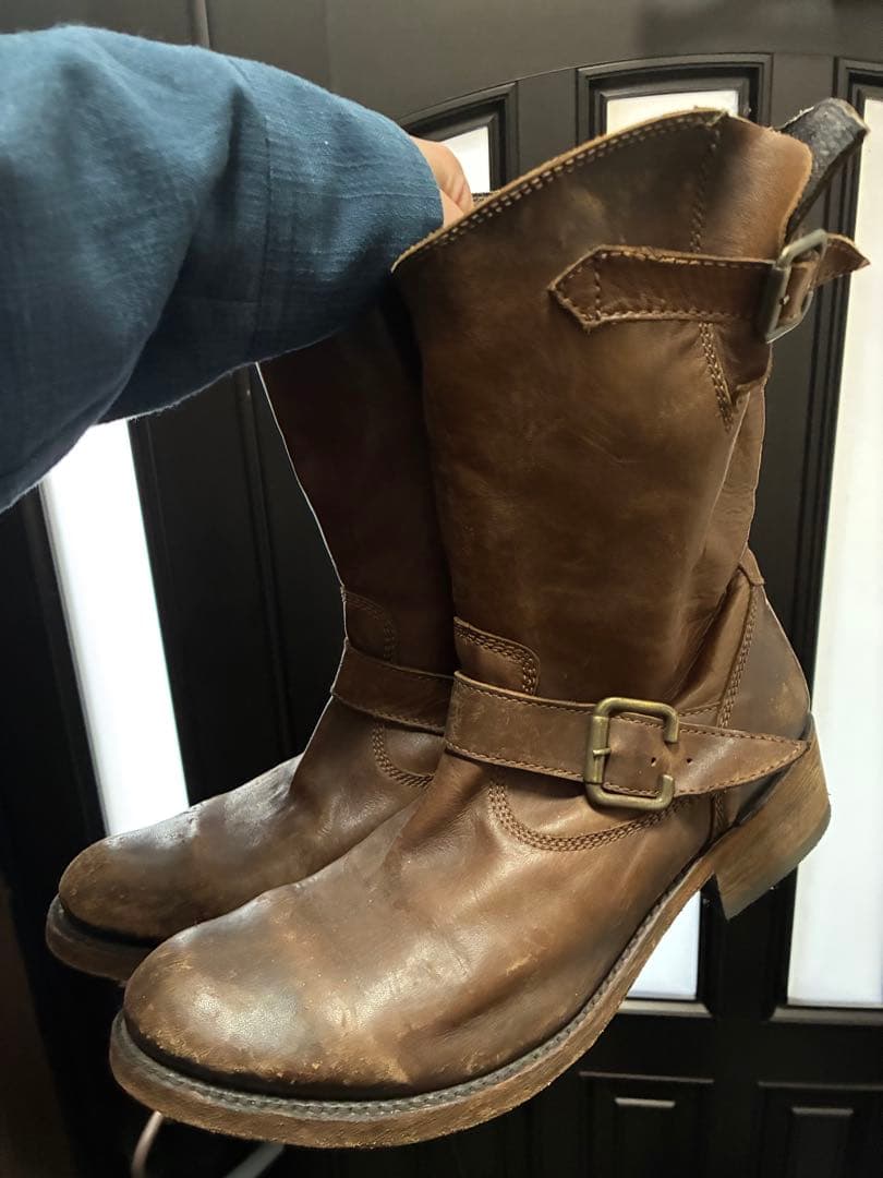 whoop de doo エンジニアブーツ ブラウン ダブルジップブーツ | カジュアルブーツ | whoop-de-doo