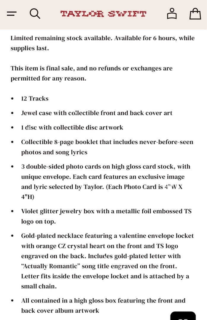 【特別価格‼️】The Life of a Showgirl US 限定