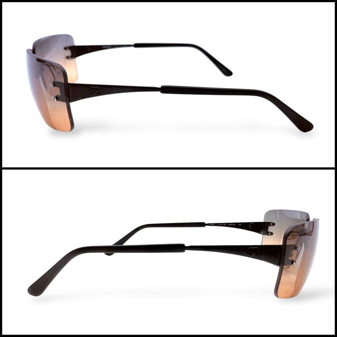 CHANEL シャネル リムレス スクエア サングラス ココマーク ミラー