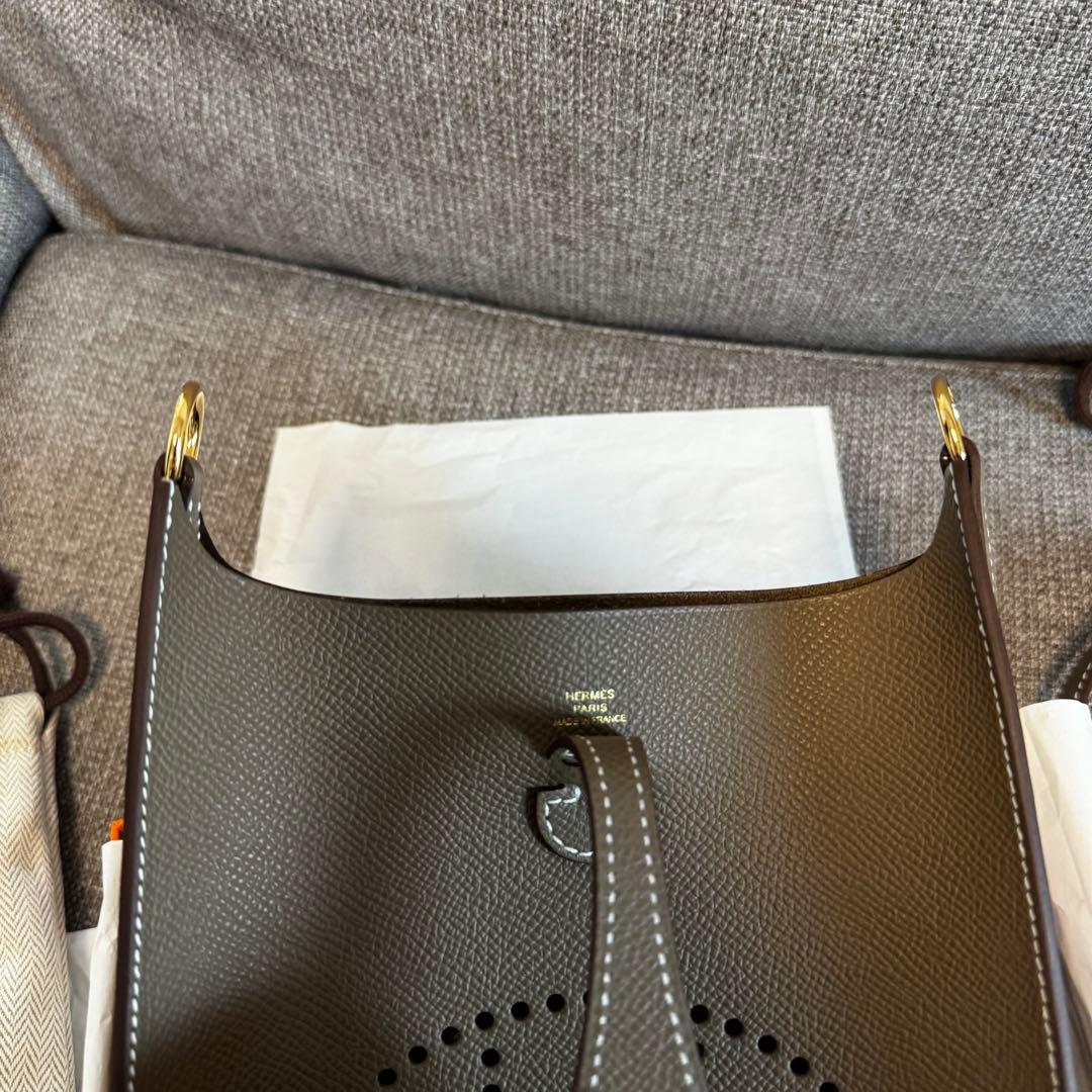 新品未使用】エルメス ミニエブリン セリエ エトゥープ ゴールド金具 K