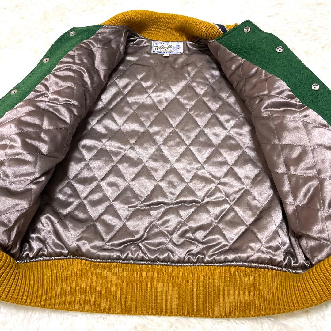 Whitesville スタジャン 38 M相当 袖レザー ボクシングモチーフ - メルカリ