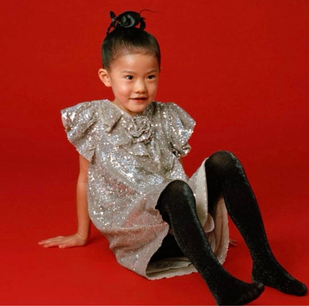 ZARA kids スパンコールワンピース - メルカリ