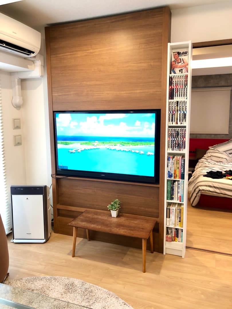 テレビボード ＋ 50インチテレビ（美品） ハイタイプ50インチテレビボード Madikka マディアッカ – 節句人形の