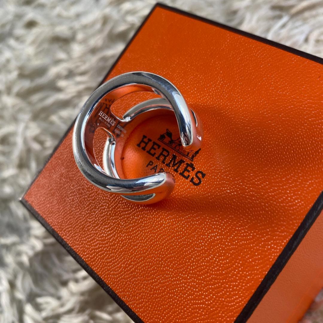 希少サイズ＃59 新品未使用】エルメス オスモズ リング GM シルバー19