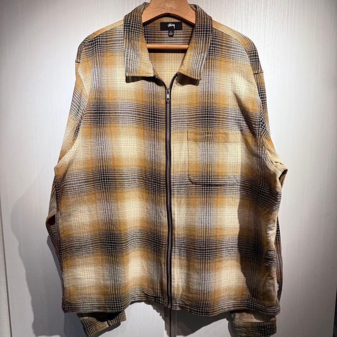 にこにこセレクト様専用】Brioni ベージュチェック柄 長袖ポロシャツ 48