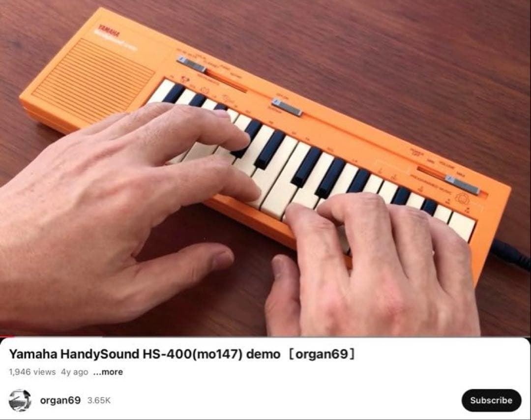 Yamaha HandySound HS-400☆オレンジ☆状態良好☆1982年 - メルカリ