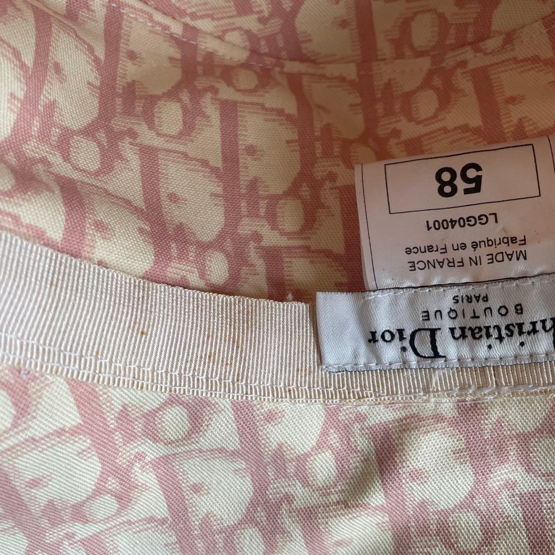 Dior ピンク トロッター柄 バケツハット サイズ58 - メルカリ