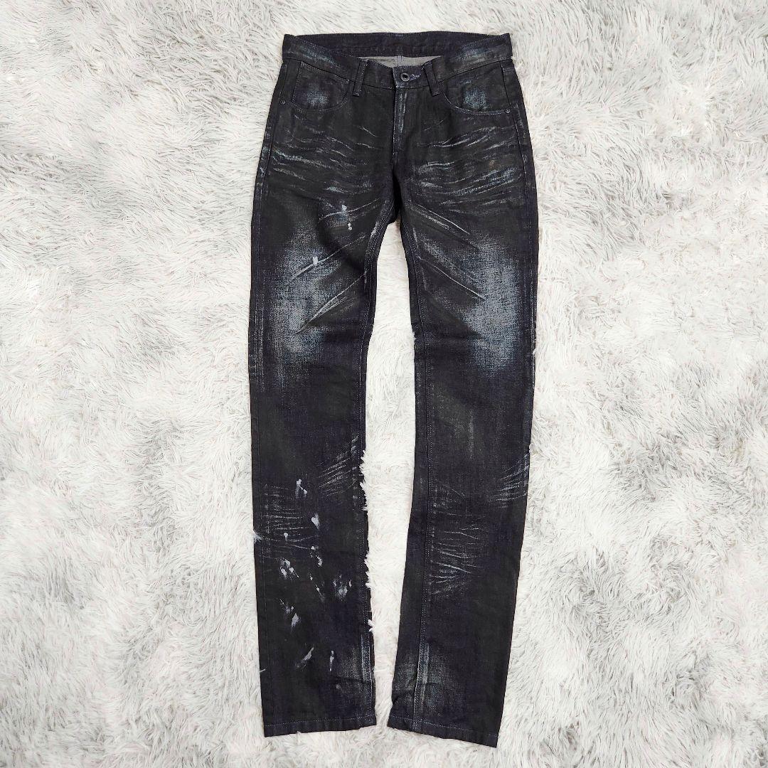 股下87cm BLACKBARRETT コーティング デニム ブラック 三陽商会 ブラックデニム パンツ