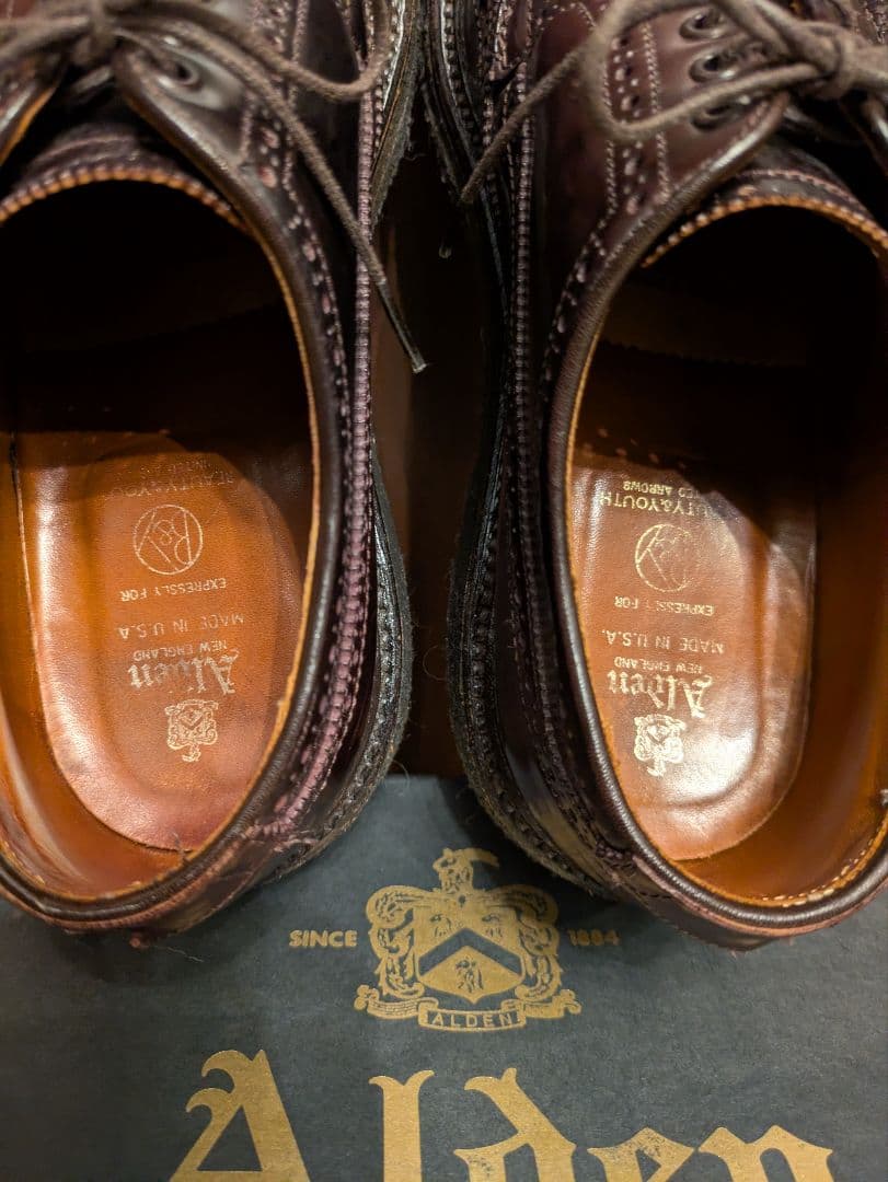 ♪*¥様 ALDEN 3192 8.5D ウイングチップ コードバン