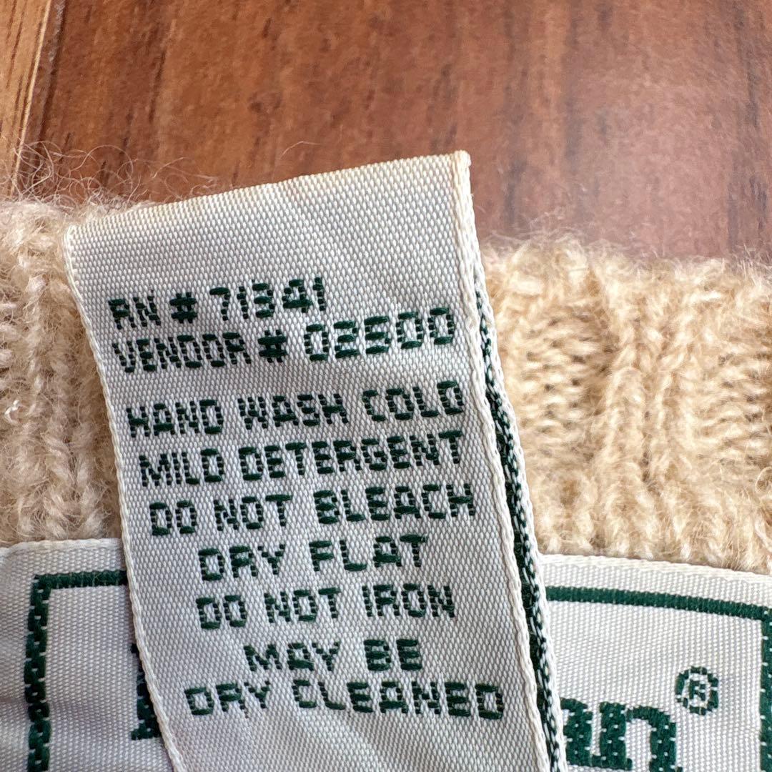 90s L.L.Bean エルエルビーン　スコットランド製 ウールニット L