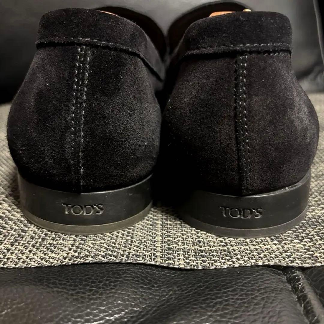 TOD'S スウェー ドシューズ ローファー　BLACK 27.5cm