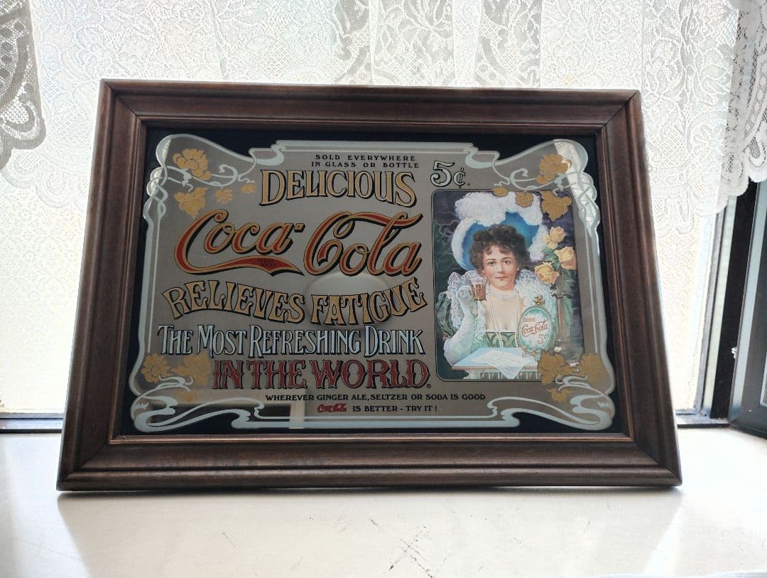 Coca-Cola ヴィンテージパブミラー約53㌢×約38㌢ Coca-Cola ヴィンテージパブミラー約53㌢×約38㌢ Coca-Cola