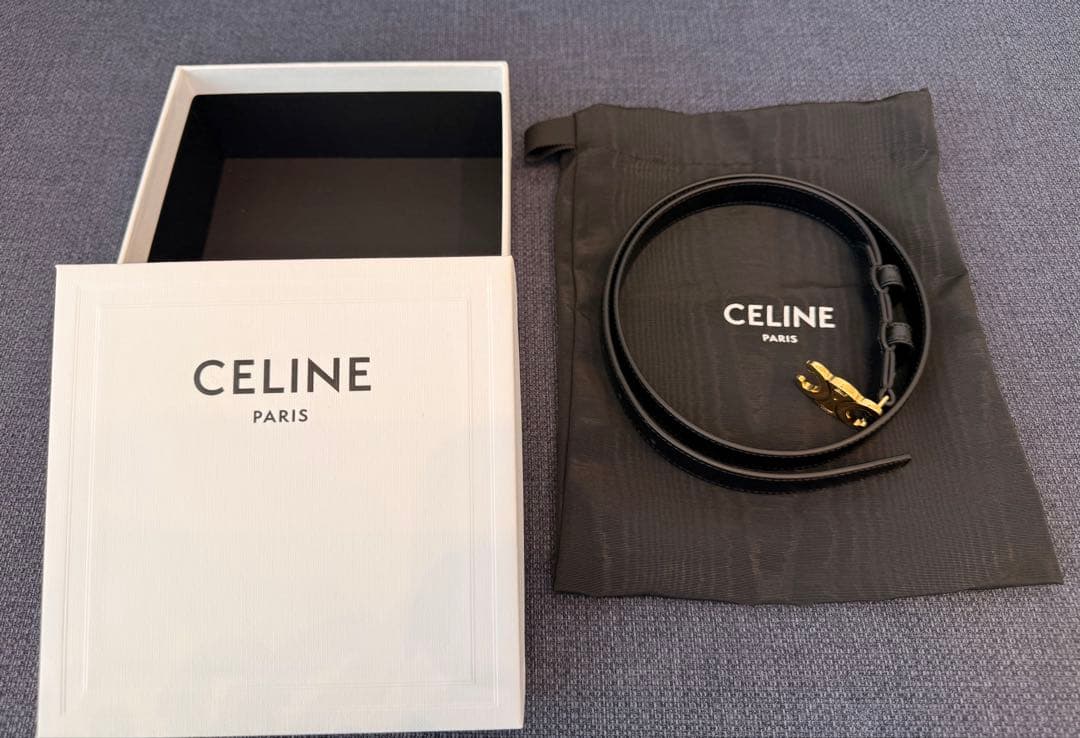 CELINE 18MMトリオンフ ベルト/トリヨンレザー CELINE (セリーヌ) スモール 18MM トリオンフ ベルト レザー