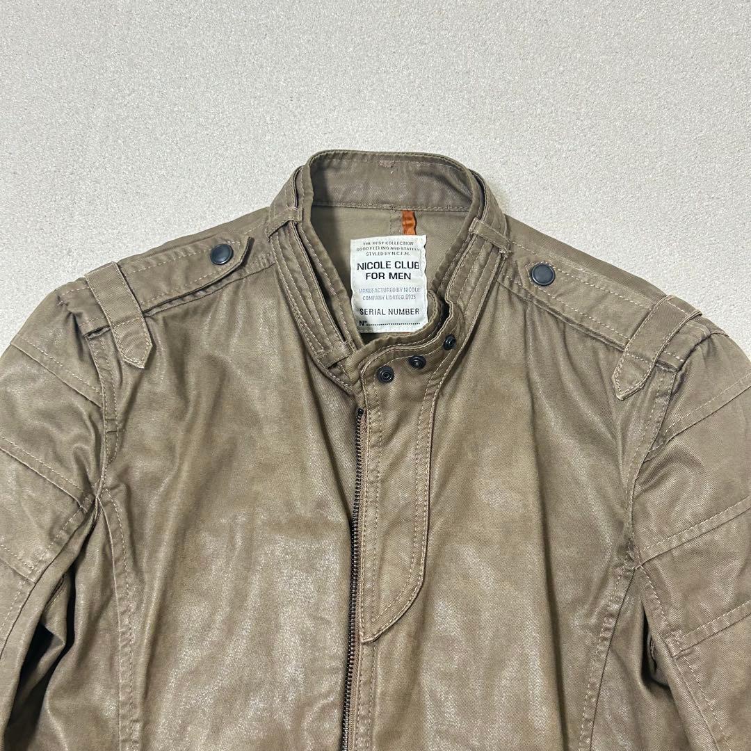 ニコルクラブフォーメン Y2K ライダースジャケット ミリタリー 48