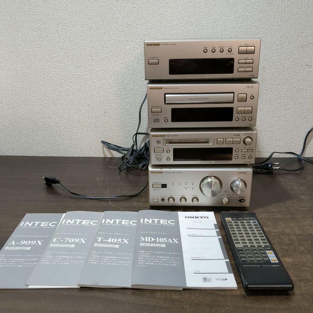 ONKYO オンキョー　FM・AM、CD、MD、アンプセット　M2079 ONKYO（オンキヨー） ONKYO FR-X7 〓 充実のオンキョーのCD,MD