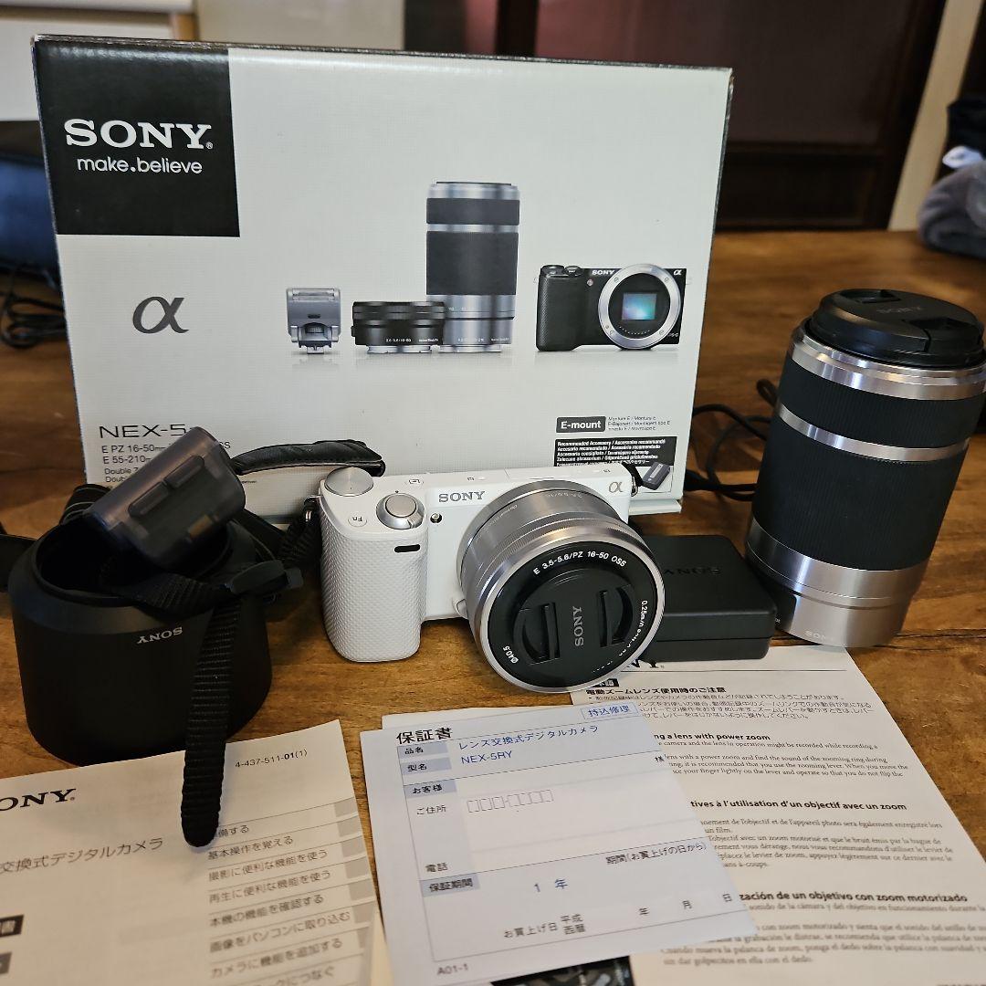 SONY NEX-5R ホワイト Amazon.co.jp: SONY ミラーレス一眼 α NEX-5R パワーズームレンズ