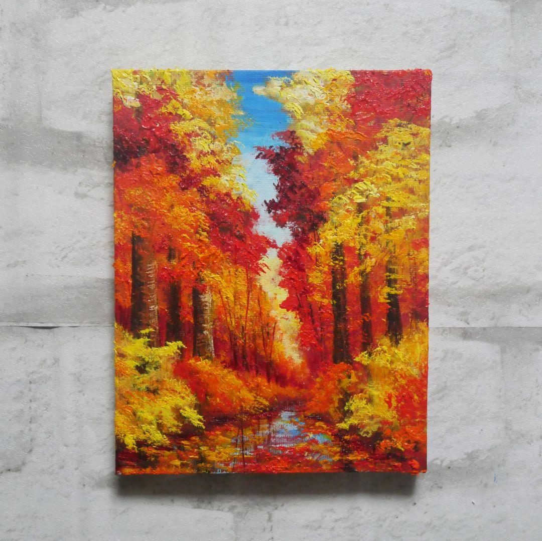 油絵 油彩 油彩画 絵 絵画 F0号【秋】 - メルカリ