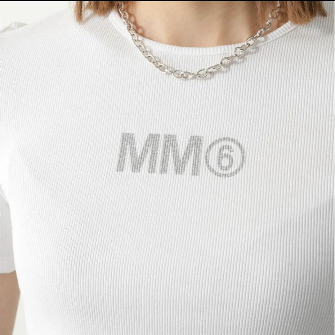 MM6 ホワイト クロップドTシャツ 14Y Maison Margiela