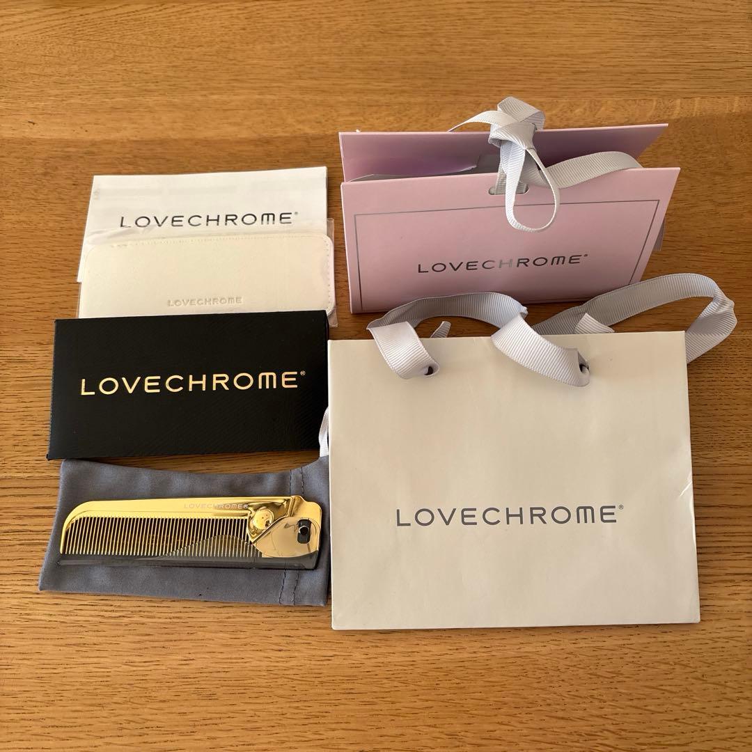 lovechrome K24GPバングスコーム ゴールド　折りたたみ 楽天市場】ラブクロム くし コーム ゴールド ヘアコーム 折りたたみ